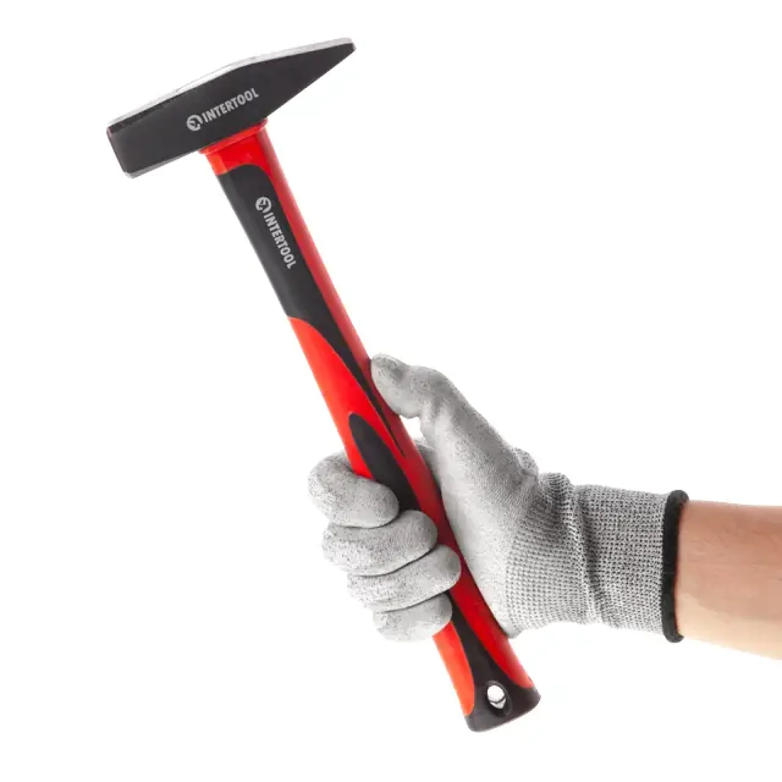 Молоток, 500 г, ручка з фібергласу INTERTOOL (HT-0205) UA