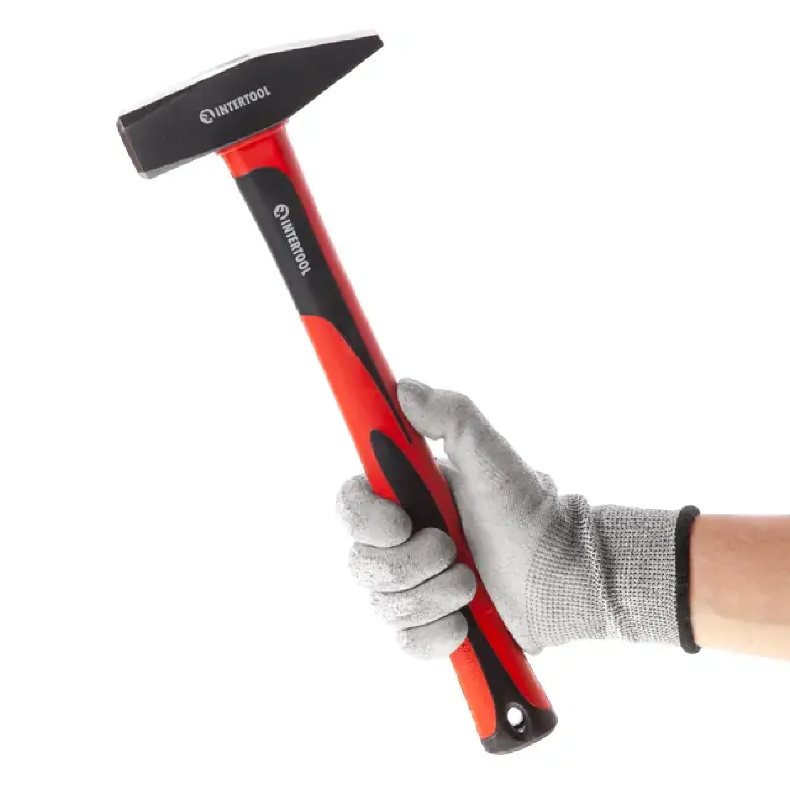 Молоток, 800 г, ручка з фібергласу INTERTOOL (HT-0208) UA