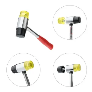 Молоток рихтувальний, Ø35 мм, з металевою ручкою, змінні бойки: гумовий і поліуретановий INTERTOOL (HT-0238) UA