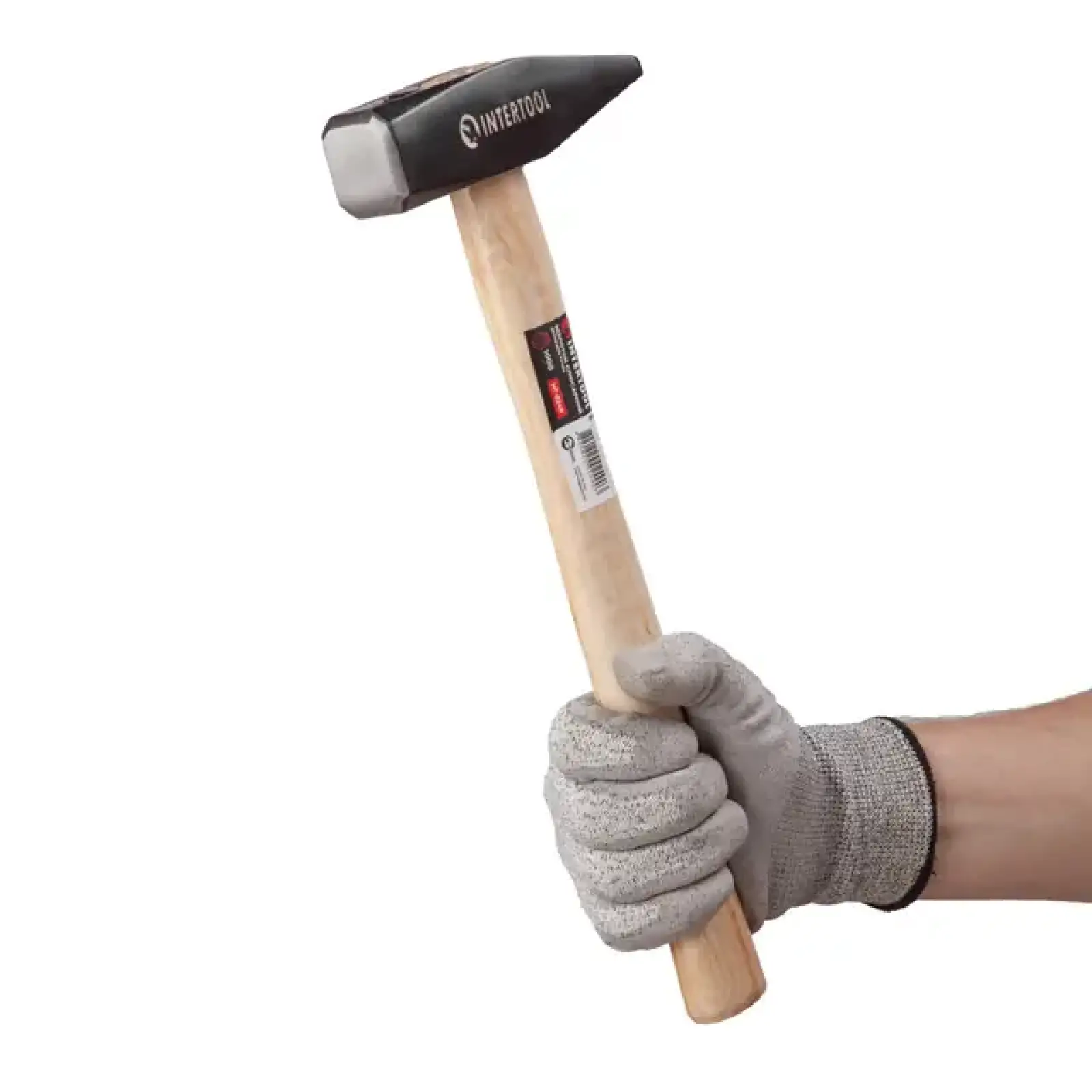 Молоток слюсарний, 1000 г, ручка з ясеня INTERTOOL (HT-0249) UA