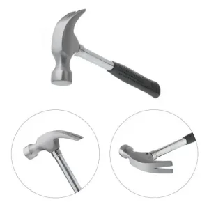 Молоток столярний із цвяходером, 450 г, з металевою ручкою INTERTOOL (HT-0224) UA