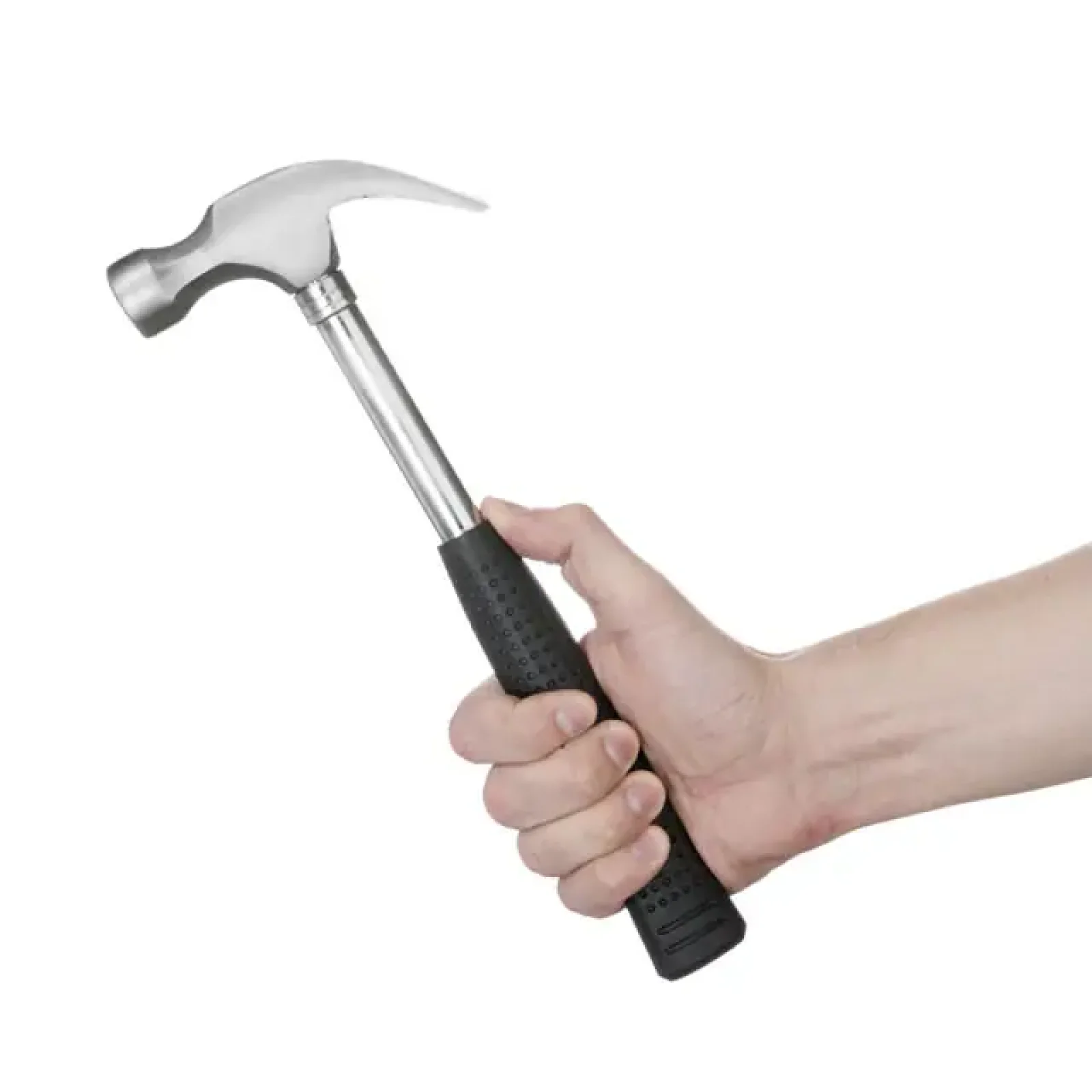 Молоток столярний із цвяходером, 450 г, з металевою ручкою INTERTOOL (HT-0224) UA