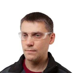 Окуляри захисні, прозорі, лінзи полікарбонат, заушники полікарбонат, захист від удару INTERTOOL (SP-0087) UA