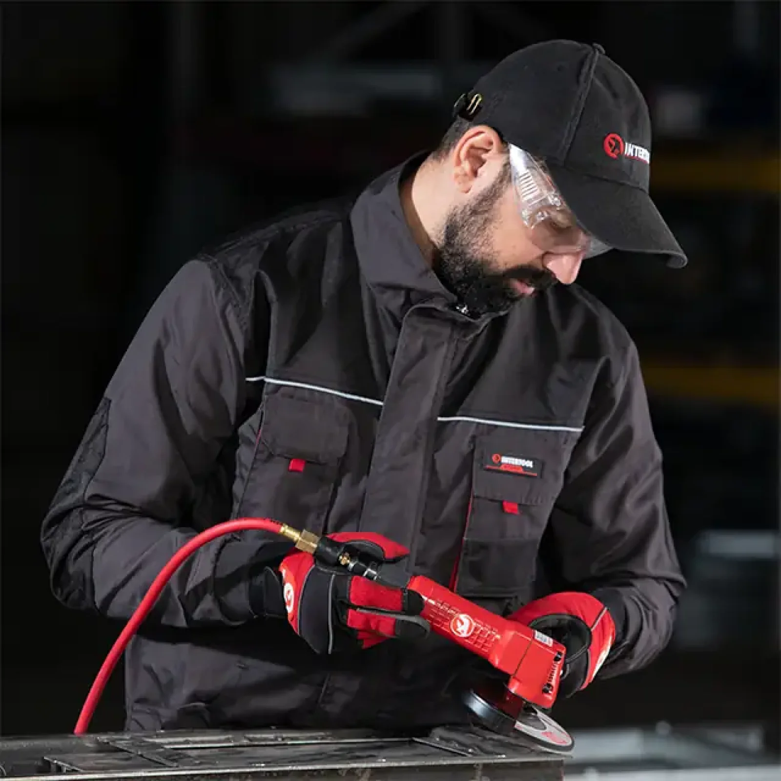 Куртка робоча, 80% поліестер / 20% бавовна, щільність 260 г/м², L INTERTOOL (SP-3003) UA