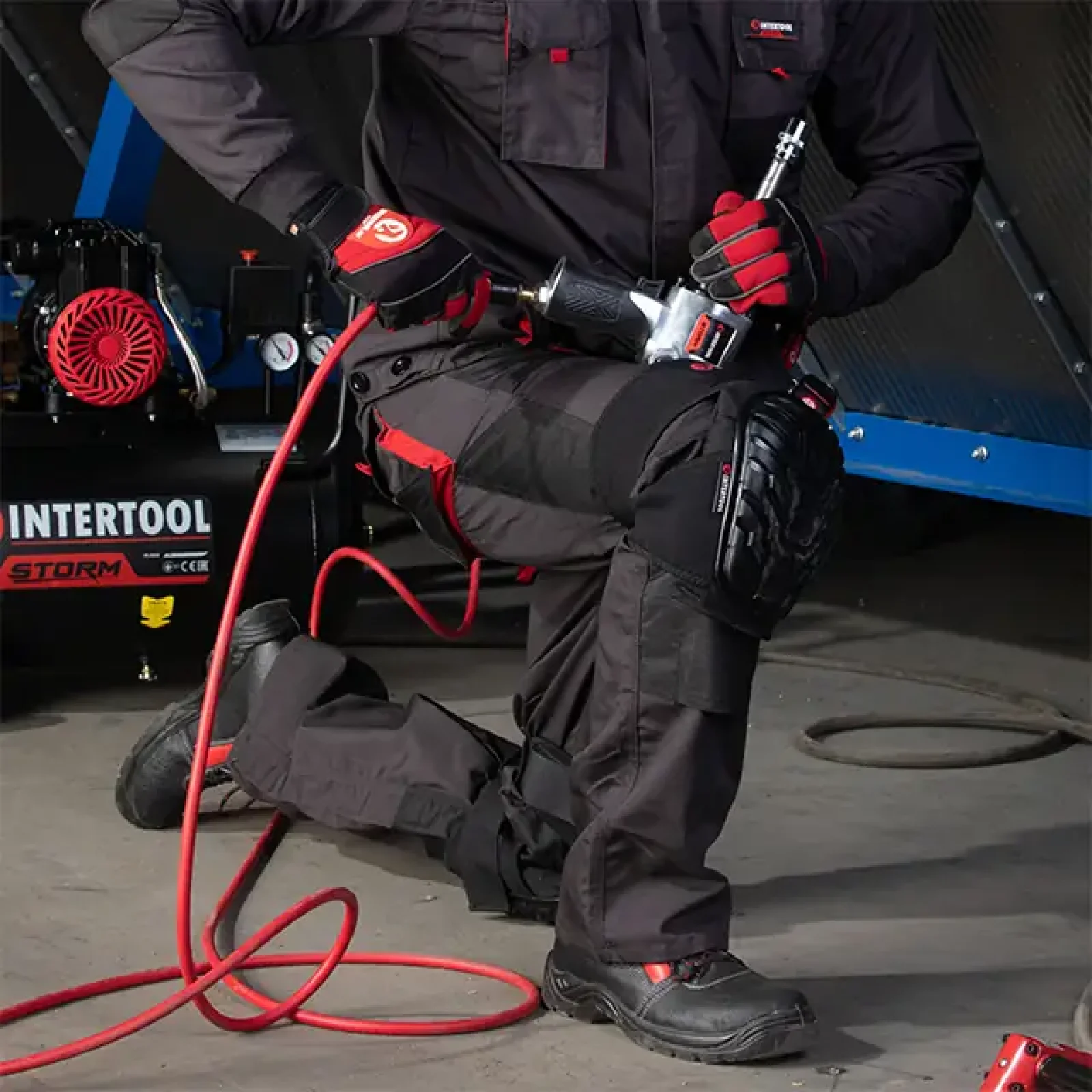 Куртка робоча, 80% поліестер / 20% бавовна, щільність 260 г/м², L INTERTOOL (SP-3003) UA
