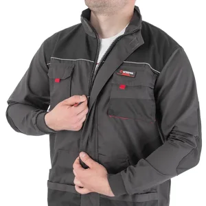 Куртка робоча, 80% поліестер / 20% бавовна, щільність 260 г/м², L INTERTOOL (SP-3003) UA