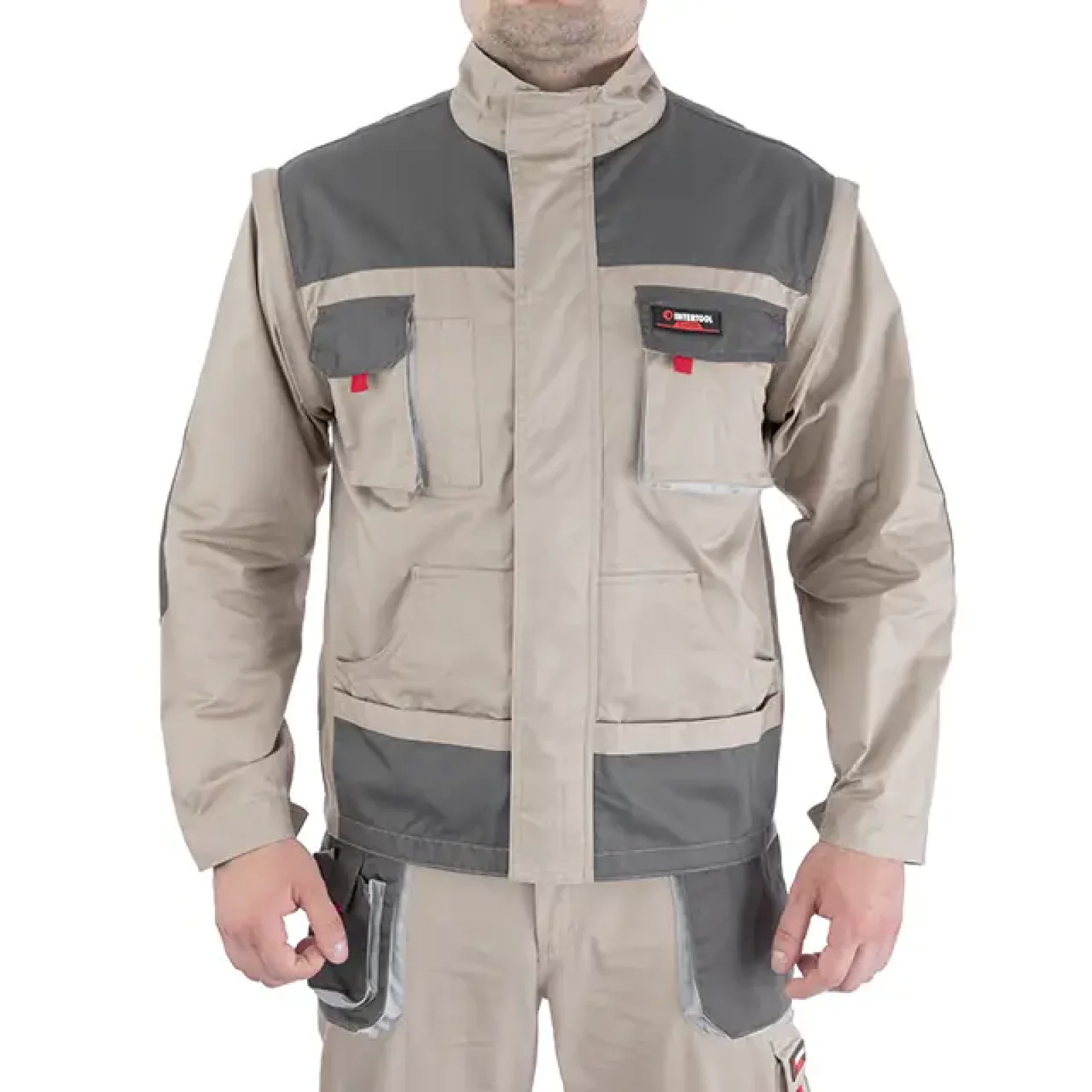 Куртка робоча 2 в 1, 100% бавовна, щільність 180 г/м², XXXL INTERTOOL (SP-3036) UA