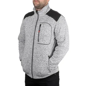 Куртка в'язана SOFTSHELL, сірого кольору з чорними вставками, 100% поліестер, щільність 270 г/м², кишеня на грудях і дві бічні, XL INTERTOOL (SP-3114) UA