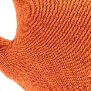 Рукавичка трикотажна, сині ПВХ крапки, 70% бавовна / 30% поліестер, 10