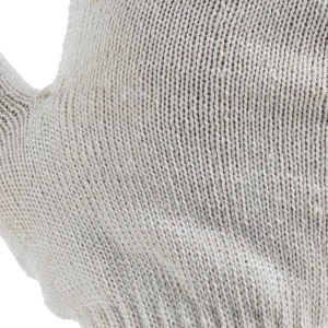 Рукавичка трикотажна, зелені ПВХ крапки, 70% бавовна / 30% поліестер, 10