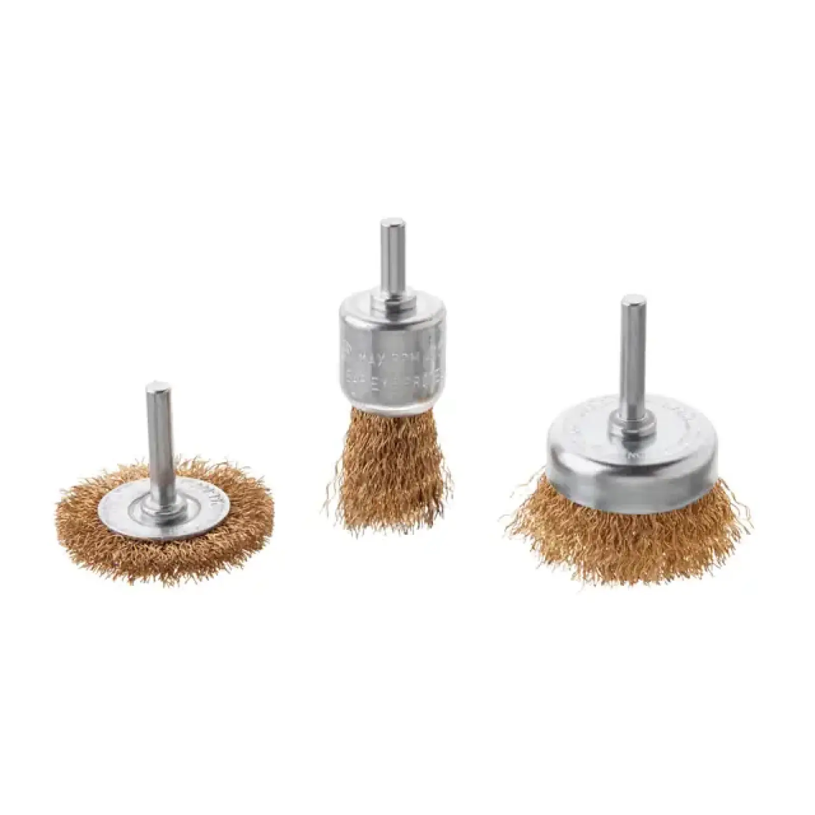 Набір щіток дротяних для дриля, 3 од. (50, 50, 30 мм), латунне покриття INTERTOOL (BT-0302) UA