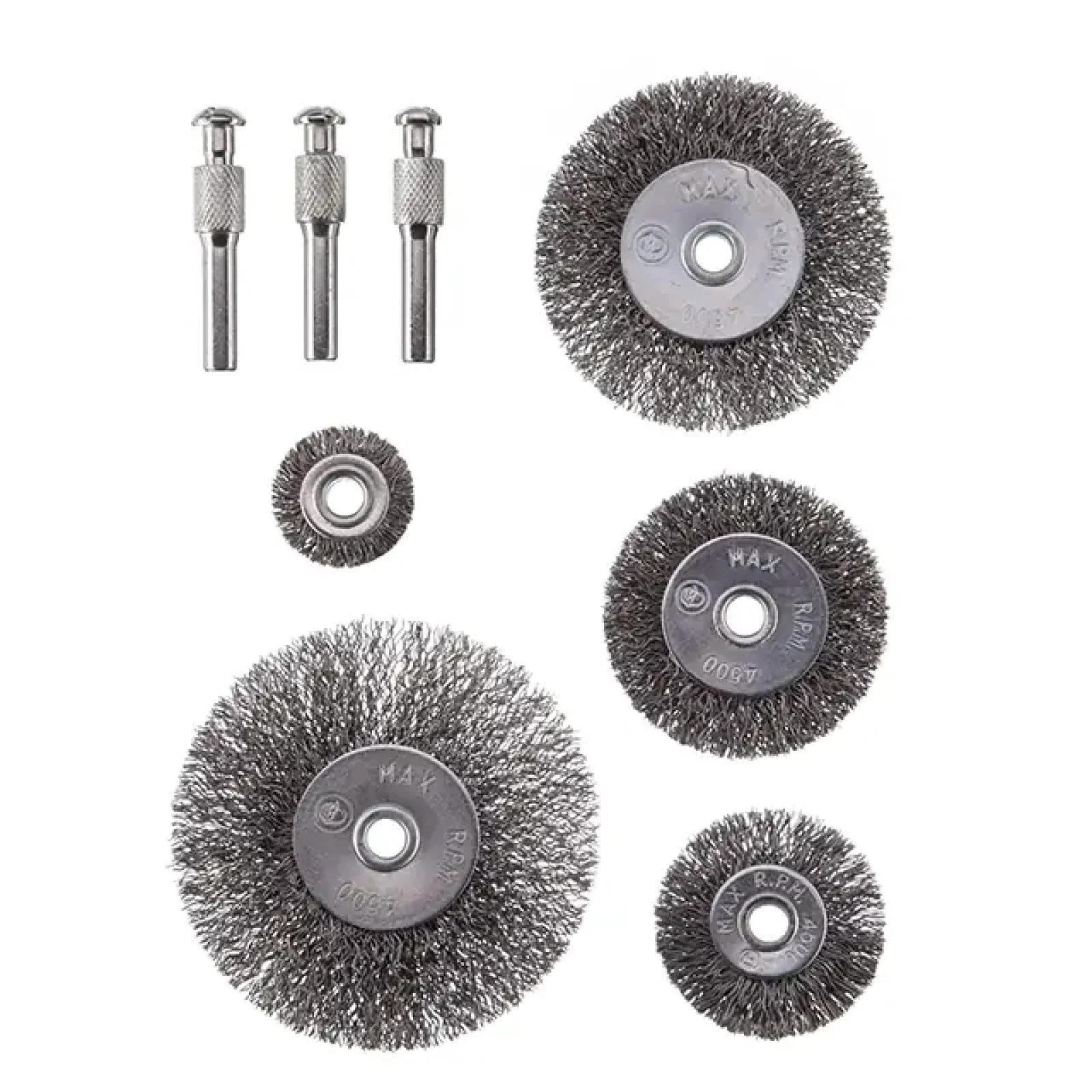 Набір щіток дротяних для дриля, 5 од. (25, 40, 50, 60, 75 мм) INTERTOOL (BT-0500) UA