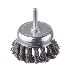 Щітка чашкова, 75 мм, 1/4", пучки крученого дроту, для дриля, 4500 об/хв INTERTOOL (BT-3075) UA