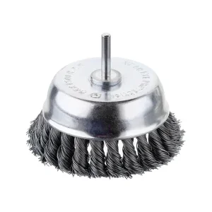 Щітка чашкова, 100 мм, 1/4", пучки крученого дроту, для дриля, 4500 об/хв INTERTOOL (BT-3100) UA