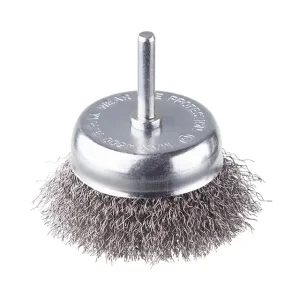 Щітка чашкова, 75 мм, 1/4", кручений дріт, для дриля, 4500 об/хв INTERTOOL (BT-9075) UA