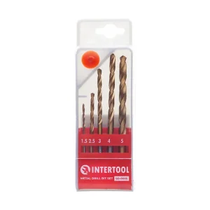Набір свердел по металу HSS, 5 шт. (1,5-5 мм) INTERTOOL (SD-0005) UA
