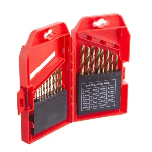 Набір свердел по металу DIN338 HSS, 19 шт. (1,0-10,0 мм), покриття Ti INTERTOOL (SD-0019) UA