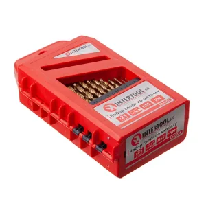 Набір свердел по металу DIN338 HSS, 25 шт. (1,0-13,0 мм), покриття Ti INTERTOOL (SD-0025) UA