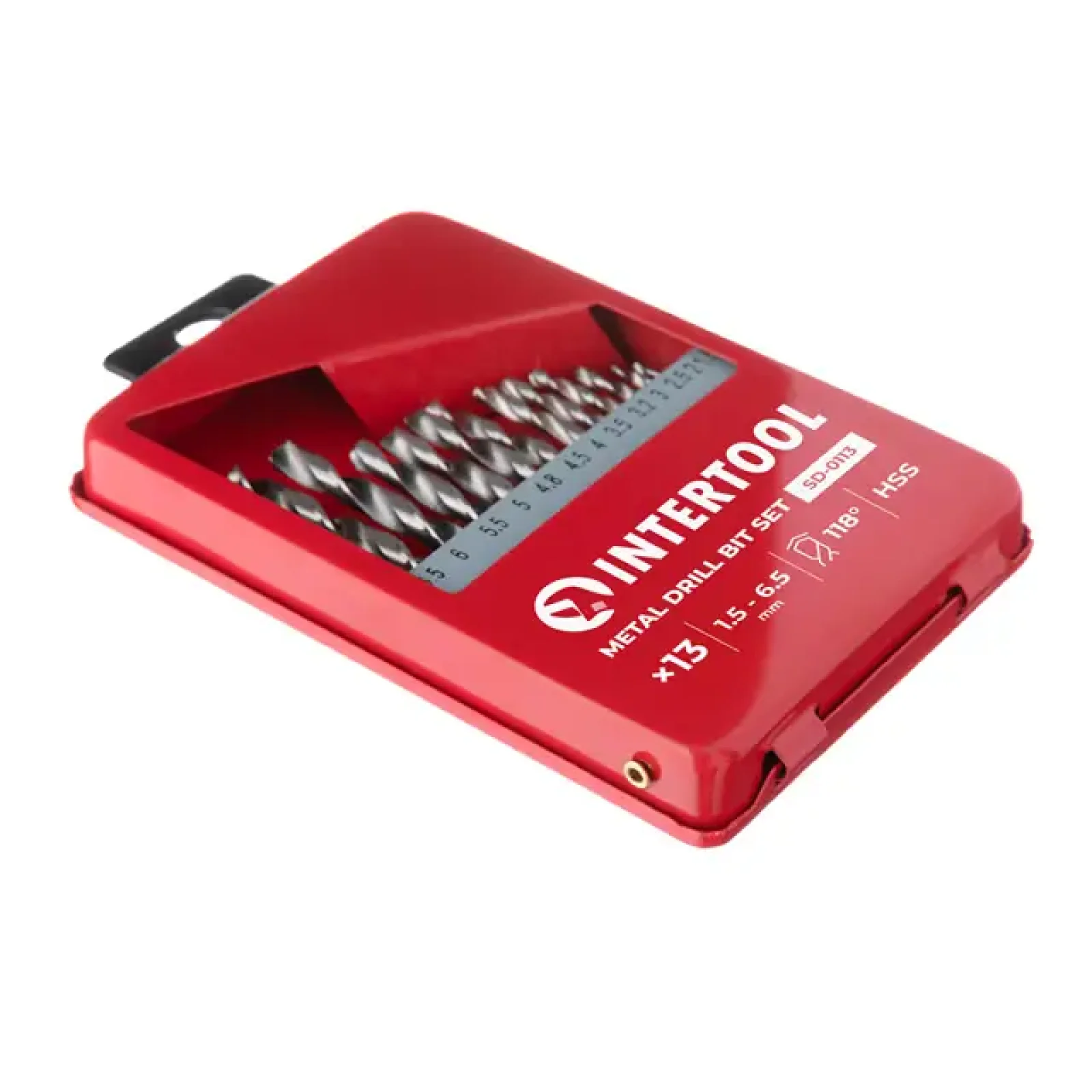 Набір свердел по металу HSS, 13 шт. (1,5-6,5 мм), полірована сталь INTERTOOL (SD-0113) UA