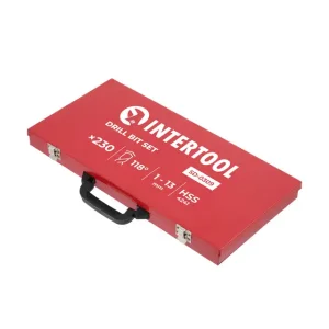 Набір свердел HSS, 230 од. (1-13 мм), у металевому кейсі INTERTOOL (SD-0309) UA