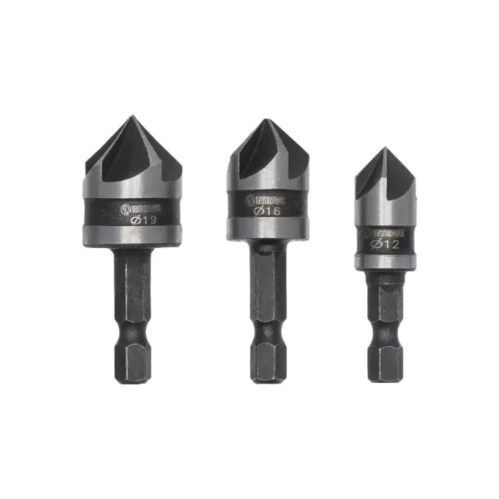 Набір зенкерів, 3 шт. (12,16,19 мм) INTERTOOL (SD-5005) UA