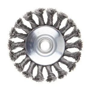 Щітка конусна, 100 мм, M14, пучки крученого дроту, для КШМ, 12500 об/хв INTERTOOL (BT-4100) UA