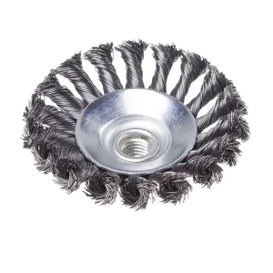 Щітка конусна, 100 мм, M14, пучки крученого дроту, для КШМ, 12500 об/хв INTERTOOL (BT-4100) UA