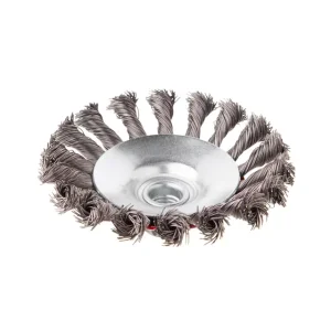 Щітка конусна, 115 мм, M14, пучки крученого дроту, для КШМ, 12500 об/хв INTERTOOL (BT-4115) UA