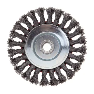 Щітка конусна, 125 мм, M14, пучки крученого дроту, для КШМ, 6500 об/хв INTERTOOL (BT-4125) UA