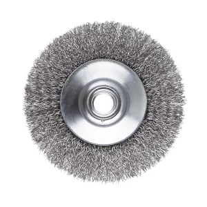 Щітка конусна, 100 мм, M14, кручений дріт, для КШМ, 12500 об/хв INTERTOOL (BT-5100) UA