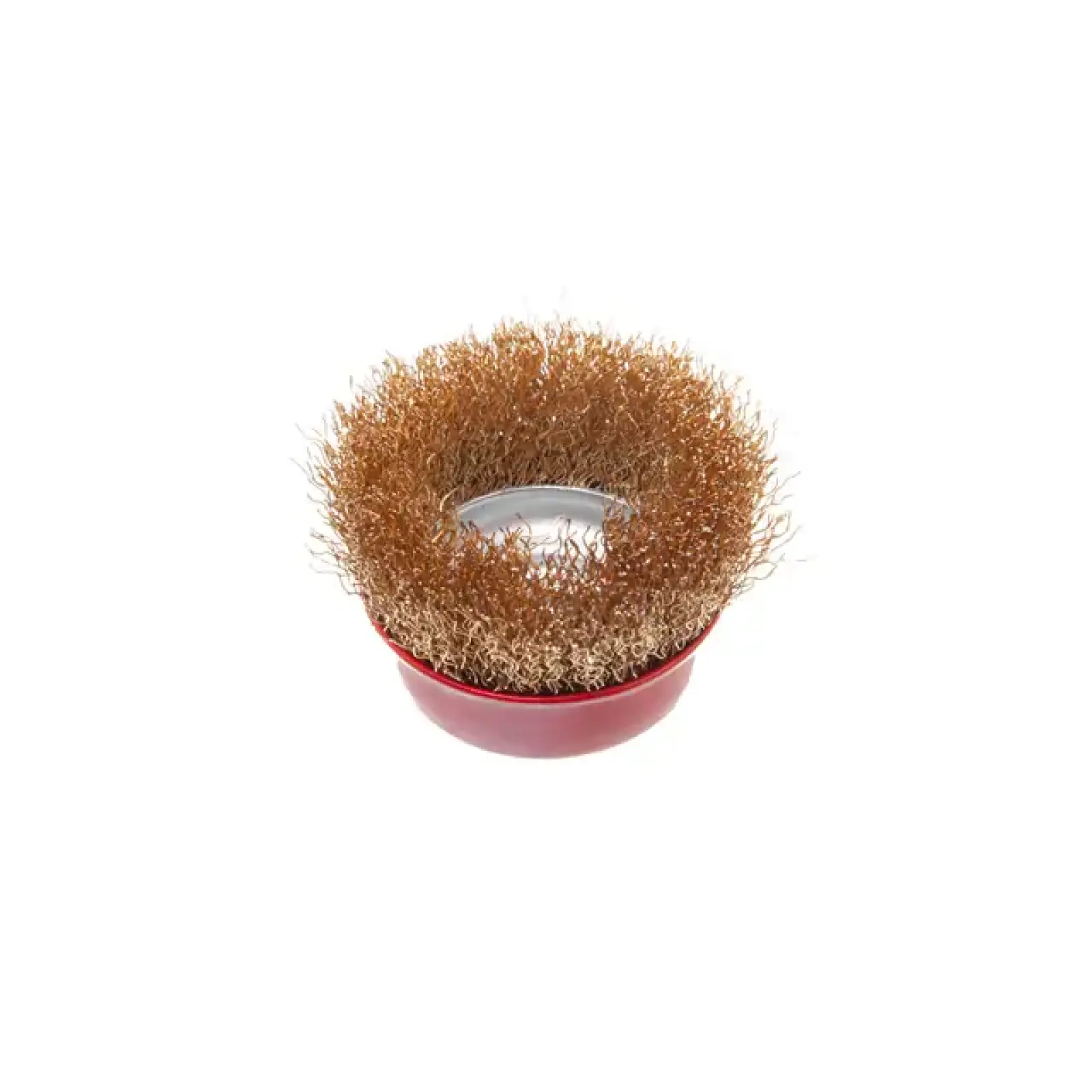 Щітка чашкова, 65 мм, M14, кручений дріт покритий латунню, для КШМ, 12500 об/хв INTERTOOL (BT-1066) UA