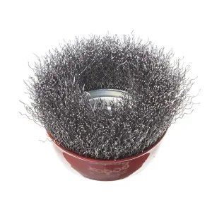 Щітка чашкова, 75 мм, M14, кручений дріт, для КШМ, 12500 об/хв INTERTOOL (BT-1075) UA