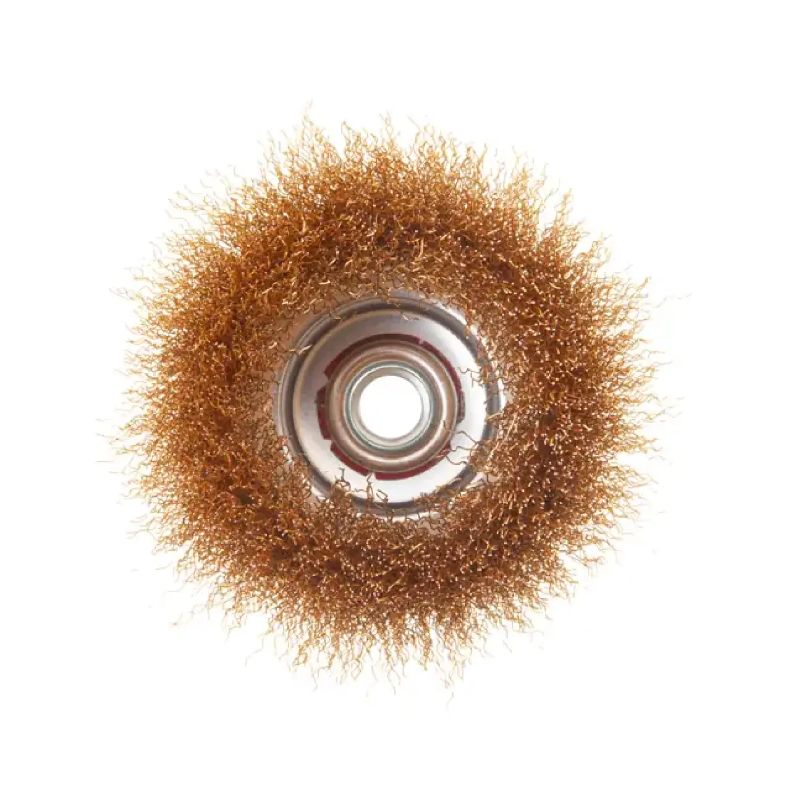 Щітка чашкова, 100 мм, M14, кручений дріт покритий латунню, для КШМ, 8500 об/хв INTERTOOL (BT-1101) UA