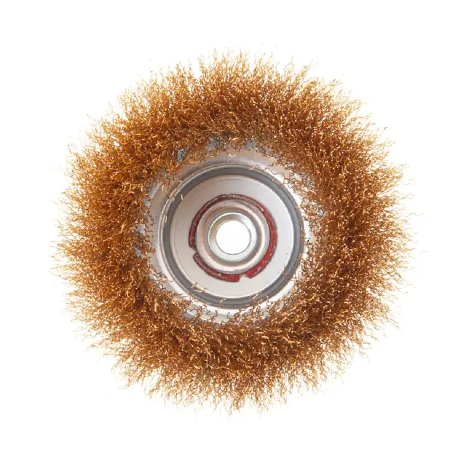 Щітка чашкова, 125 мм, M14, кручений дріт покритий латунню, для КШМ, 6500 об/хв INTERTOOL (BT-1126) UA