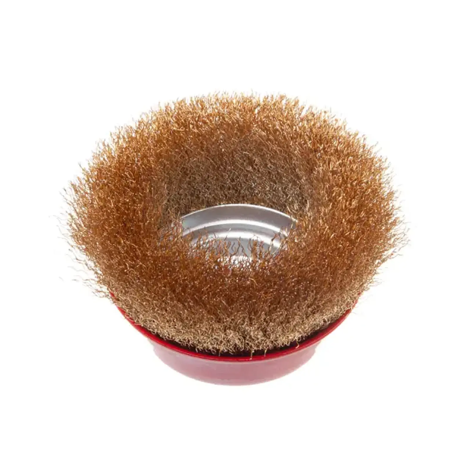 Щітка чашкова, 125 мм, M14, кручений дріт покритий латунню, для КШМ, 6500 об/хв INTERTOOL (BT-1126) UA