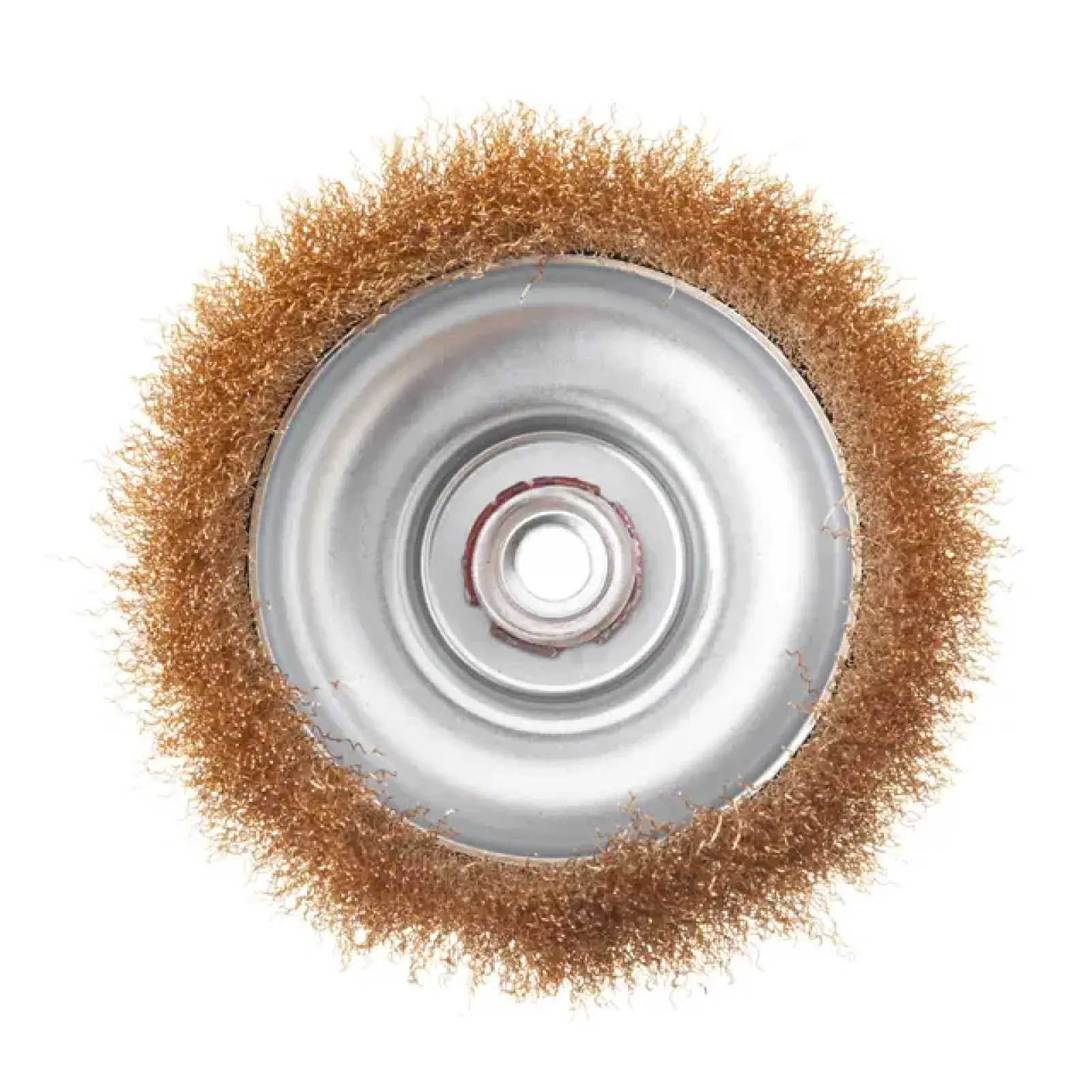 Щітка чашкова, 150 мм, M14, кручений дріт покритий латунню, для КШМ, 4500 об/хв INTERTOOL (BT-1151) UA