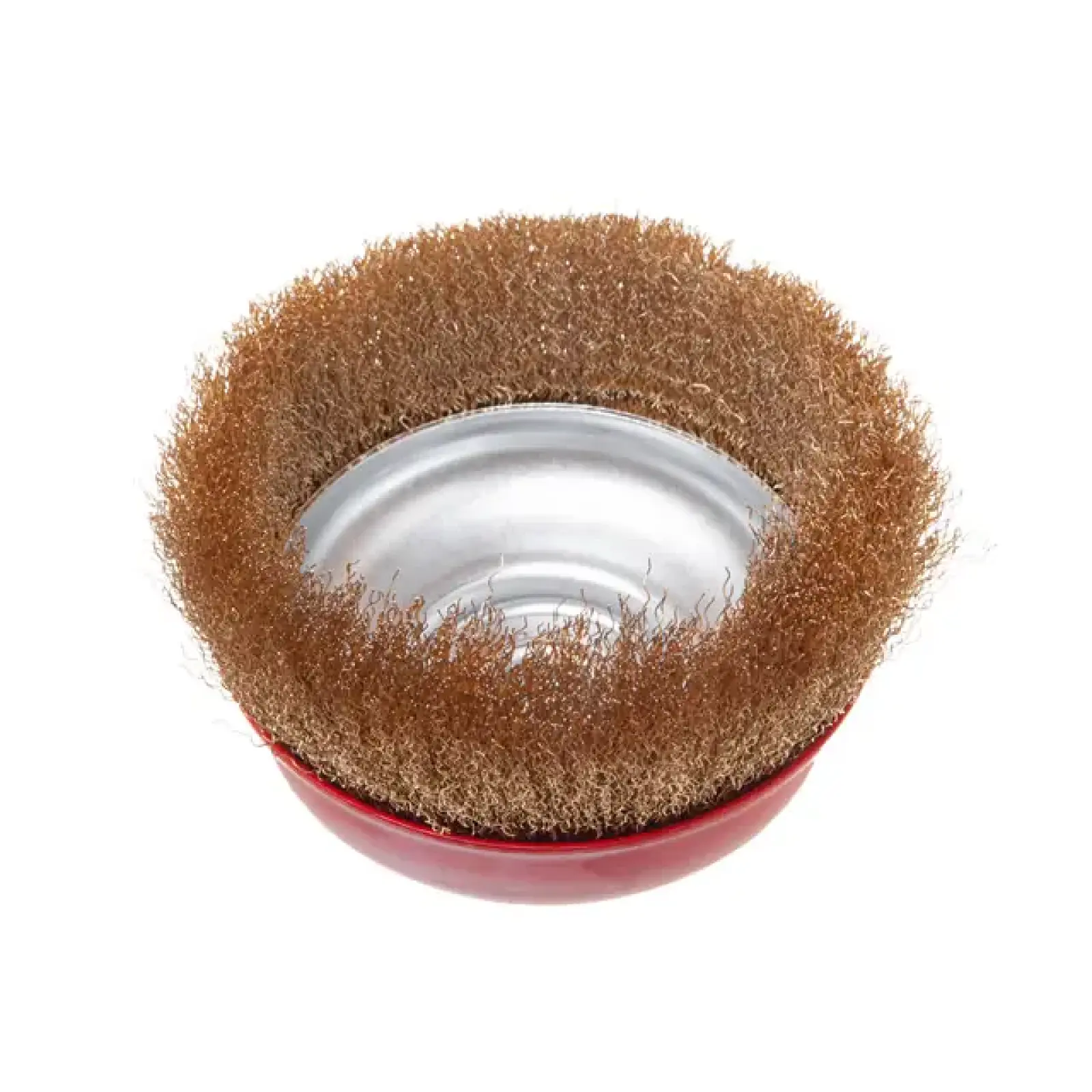 Щітка чашкова, 150 мм, M14, кручений дріт покритий латунню, для КШМ, 4500 об/хв INTERTOOL (BT-1151) UA