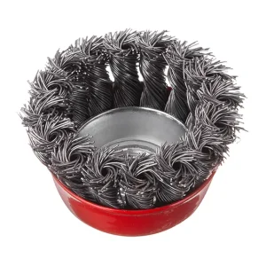 Щітка чашкова, 65 мм, M14, пучки крученого дроту, для КШМ, 12500 об/хв INTERTOOL (BT-2065) UA