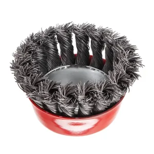 Щітка чашкова, 75 мм, M14, пучки крученого дроту, для КШМ, 12500 об/хв INTERTOOL (BT-2075) UA