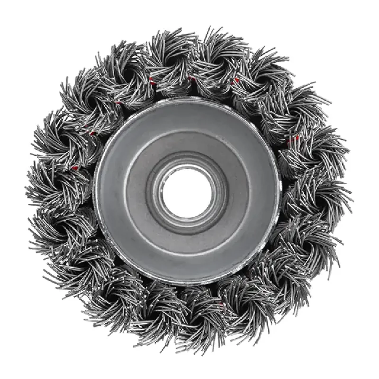 Щітка чашкова, 75 мм, M14, пучки крученого дроту, для КШМ, 12500 об/хв INTERTOOL (BT-2075) UA