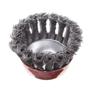 Щітка чашкова, 85 мм, M14, пучки крученого дроту, для КШМ, 8500 об/хв INTERTOOL (BT-2085) UA