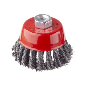 Щітка чашкова, 85 мм, M14, пучки крученого дроту, для КШМ, 8500 об/хв INTERTOOL (BT-2085) UA
