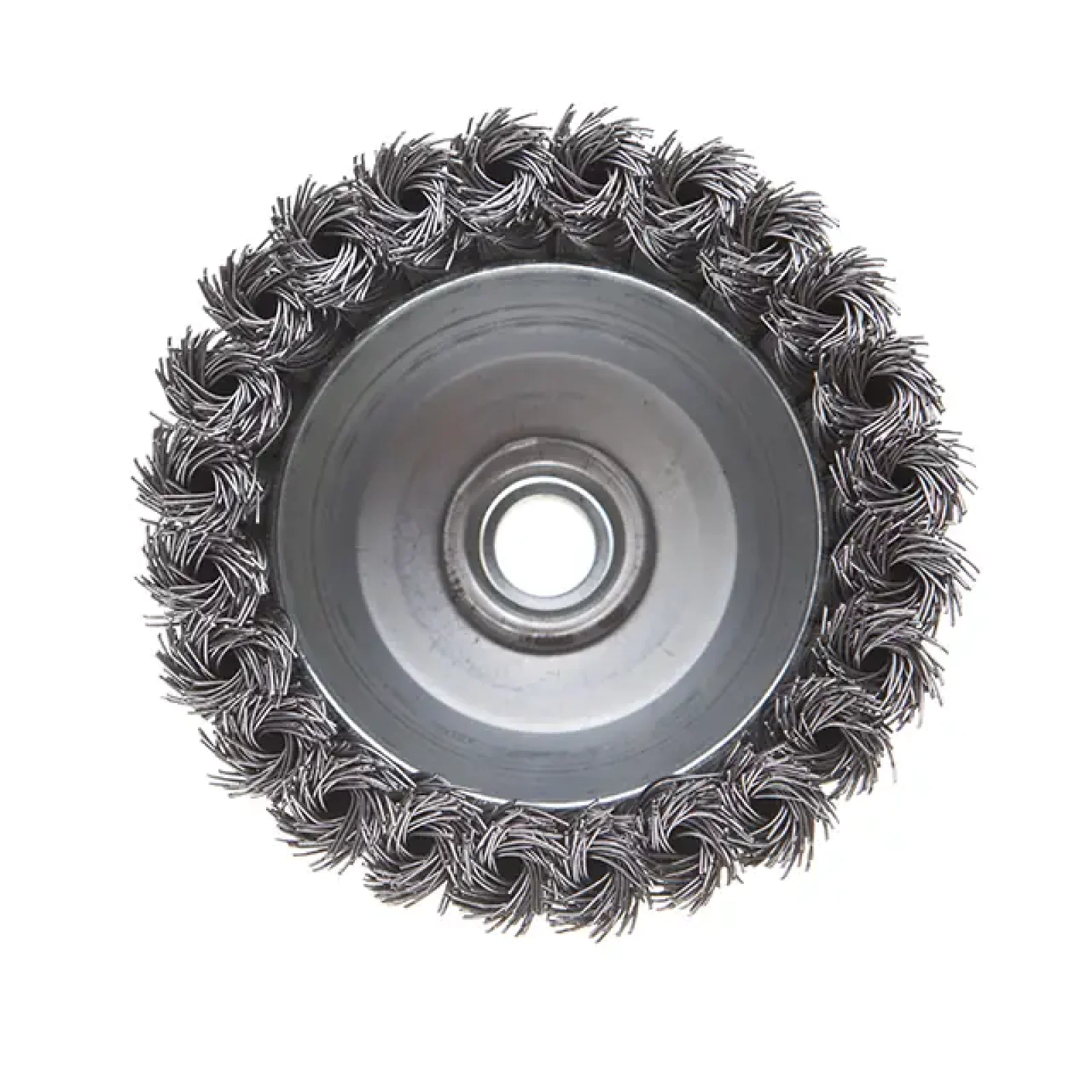 Щітка чашкова, 100 мм, M14, пучки крученого дроту, для КШМ, 8500 об/хв INTERTOOL (BT-2100) UA