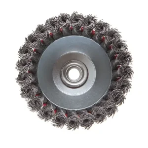 Щітка чашкова, 125 мм, M14, пучки крученого дроту, для КШМ, 6500 об/хв INTERTOOL (BT-2125) UA
