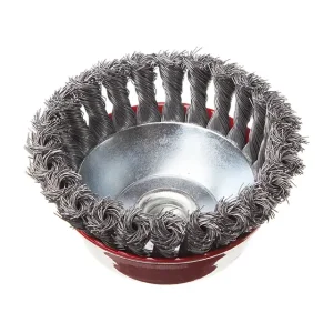 Щітка чашкова, 125 мм, M14, пучки крученого дроту, для КШМ, 6500 об/хв INTERTOOL (BT-2125) UA