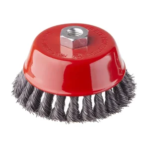 Щітка чашкова, 125 мм, M14, пучки крученого дроту, для КШМ, 6500 об/хв INTERTOOL (BT-2125) UA