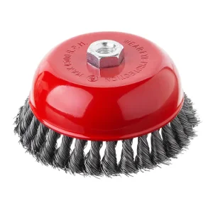 Щітка чашкова, 150 мм, M14, пучки крученого дроту, для КШМ, 4500 об/хв INTERTOOL (BT-2150) UA
