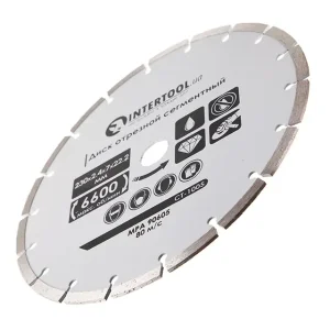 Диск відрізний сегментний алмазний, 230 мм, 16-18%, 6600 об/хв INTERTOOL (CT-1005) UA