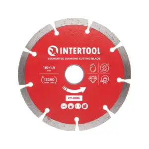 Диск відрізний сегментний алмазний, 115 мм, 22-24%, 13280 об/хв INTERTOOL (CT-1006) UA