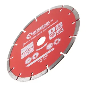 Диск відрізний сегментний алмазний, 180 мм, 22-24%, 8600 об/хв INTERTOOL (CT-1009) UA